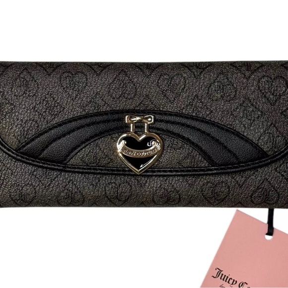 NWT Juicy Couture Long Wallet Clutch In Licorice W/Discounted Shipping - Picture 2 of 7